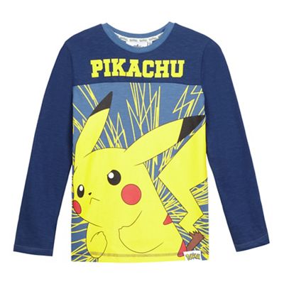 Boys' blue 'Pikachu' long sleeved top